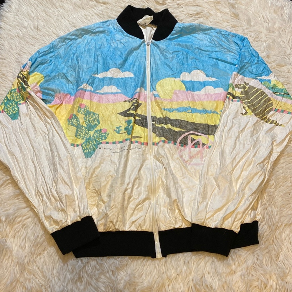 Colorful Desert Scene Windbreaker